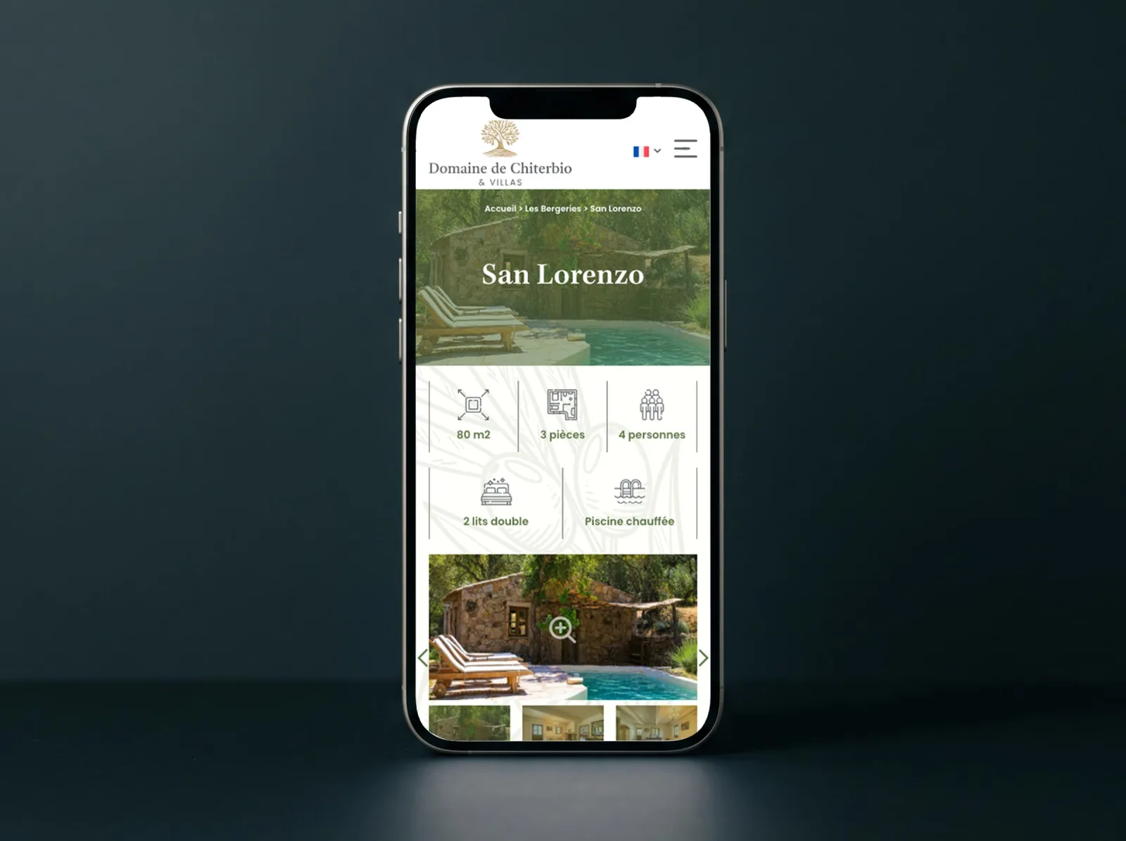 Domaine de Chiterbio, Porto-Vecchio, Refonte, identité et réservation en direct, visuel 7