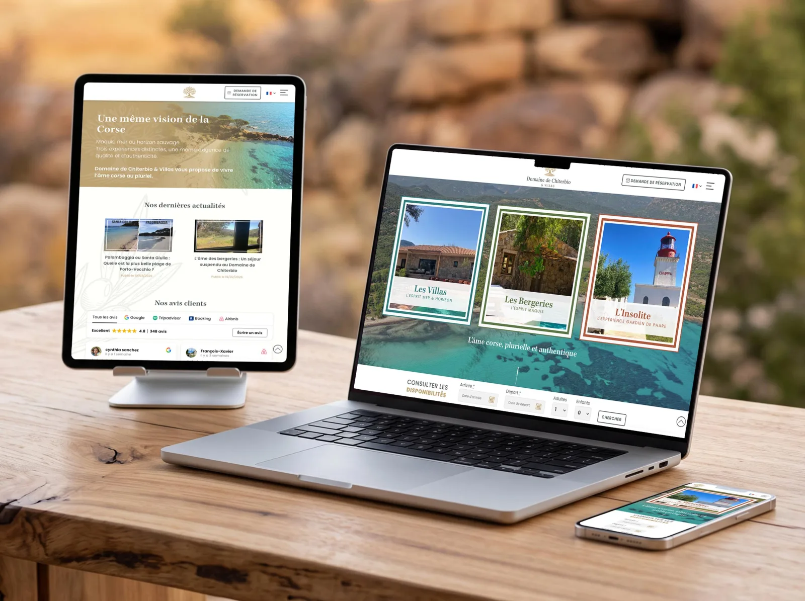 Domaine de Chiterbio, Porto-Vecchio, Refonte, identité et réservation en direct