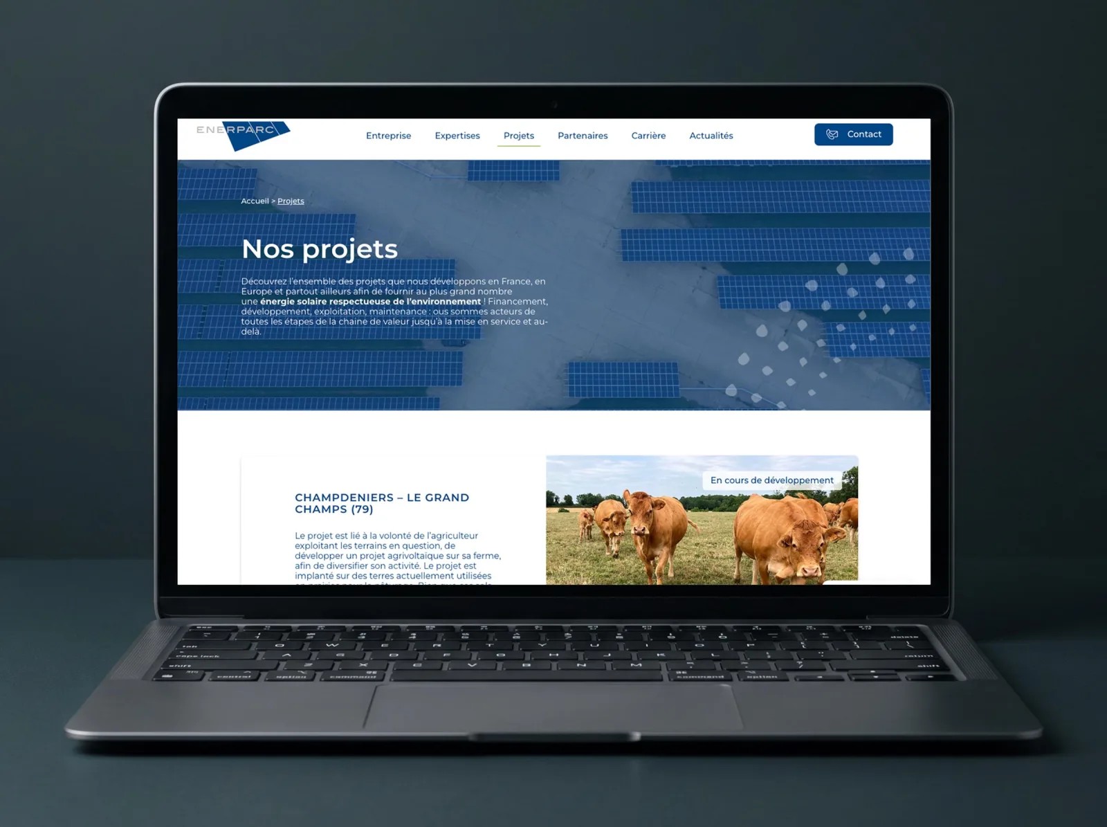Enerparc, Site vitrine & SEO, visuel 2