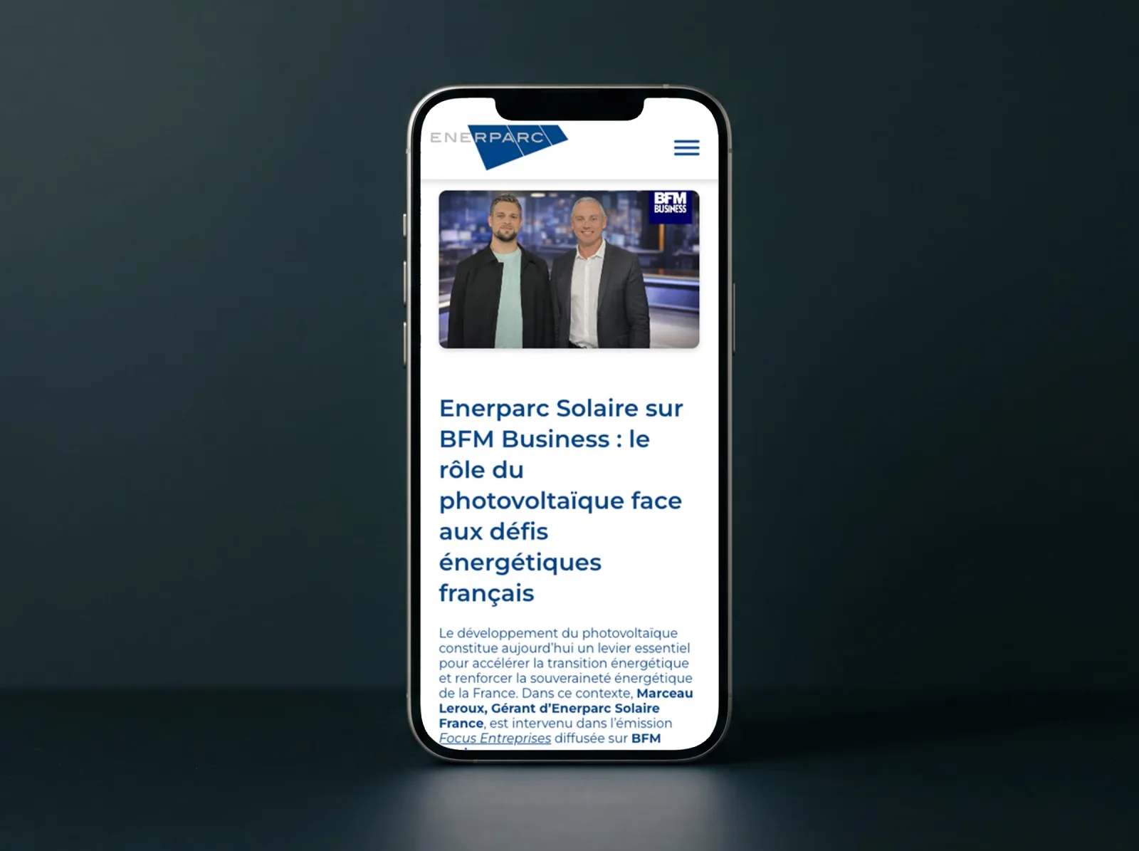 Enerparc, Site vitrine & SEO, visuel 7