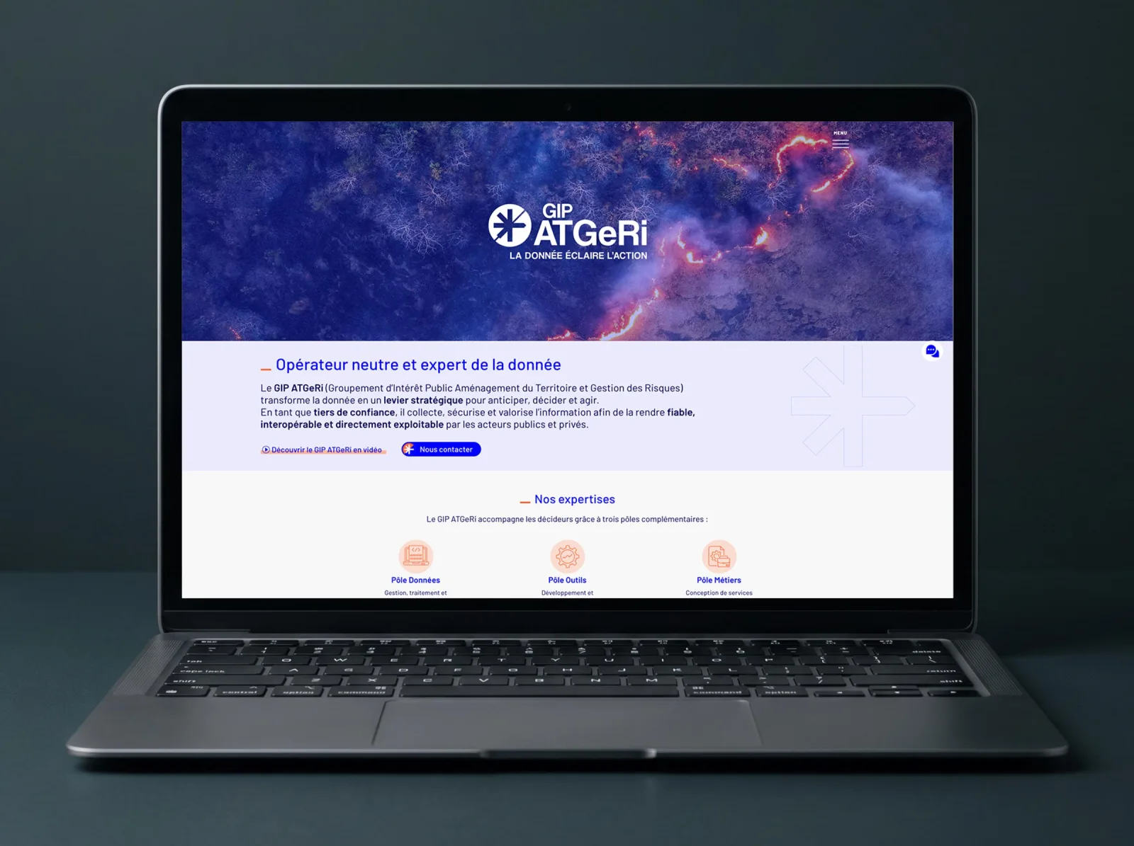 GIP ATgeRi, Refonte de site institutionnel, visuel 1