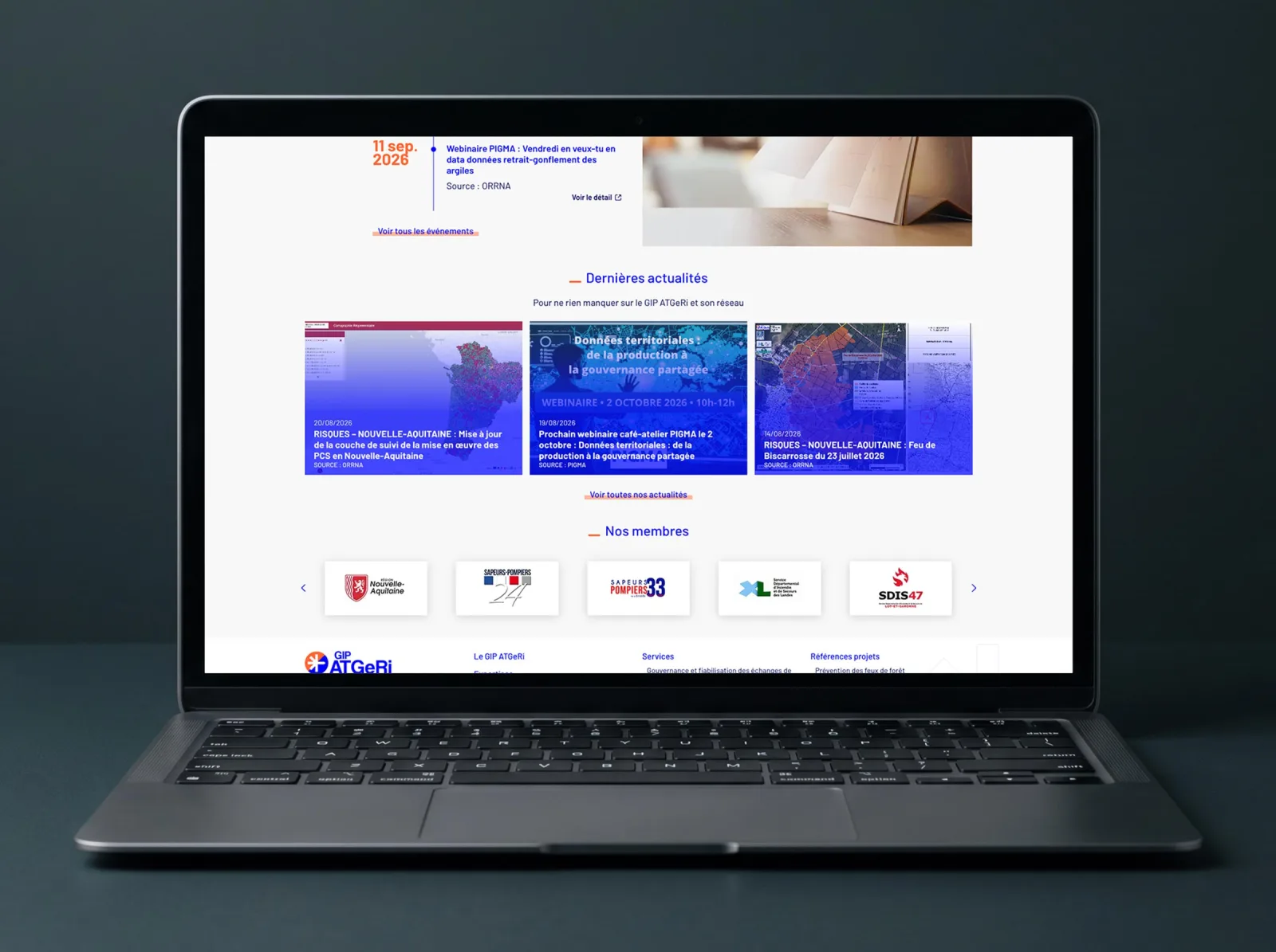 GIP ATgeRi, Refonte de site institutionnel, visuel 4