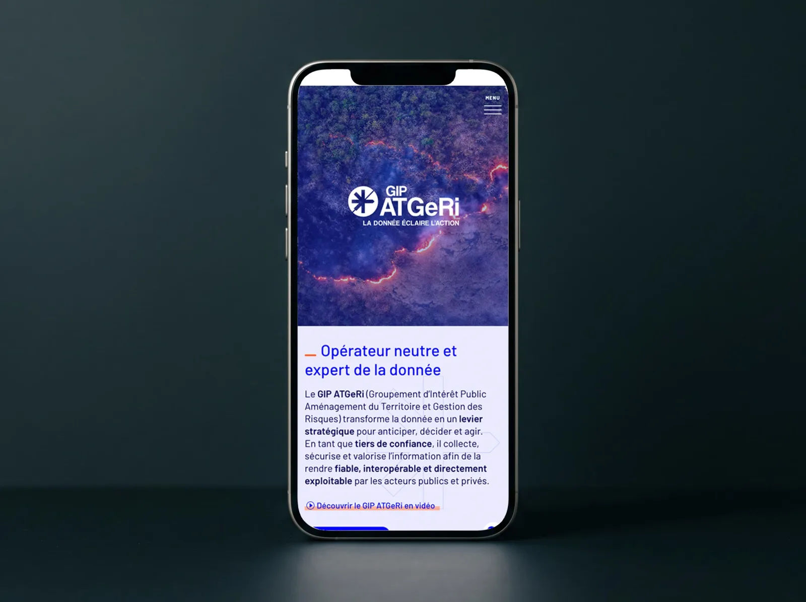 GIP ATgeRi, Refonte de site institutionnel, visuel 5