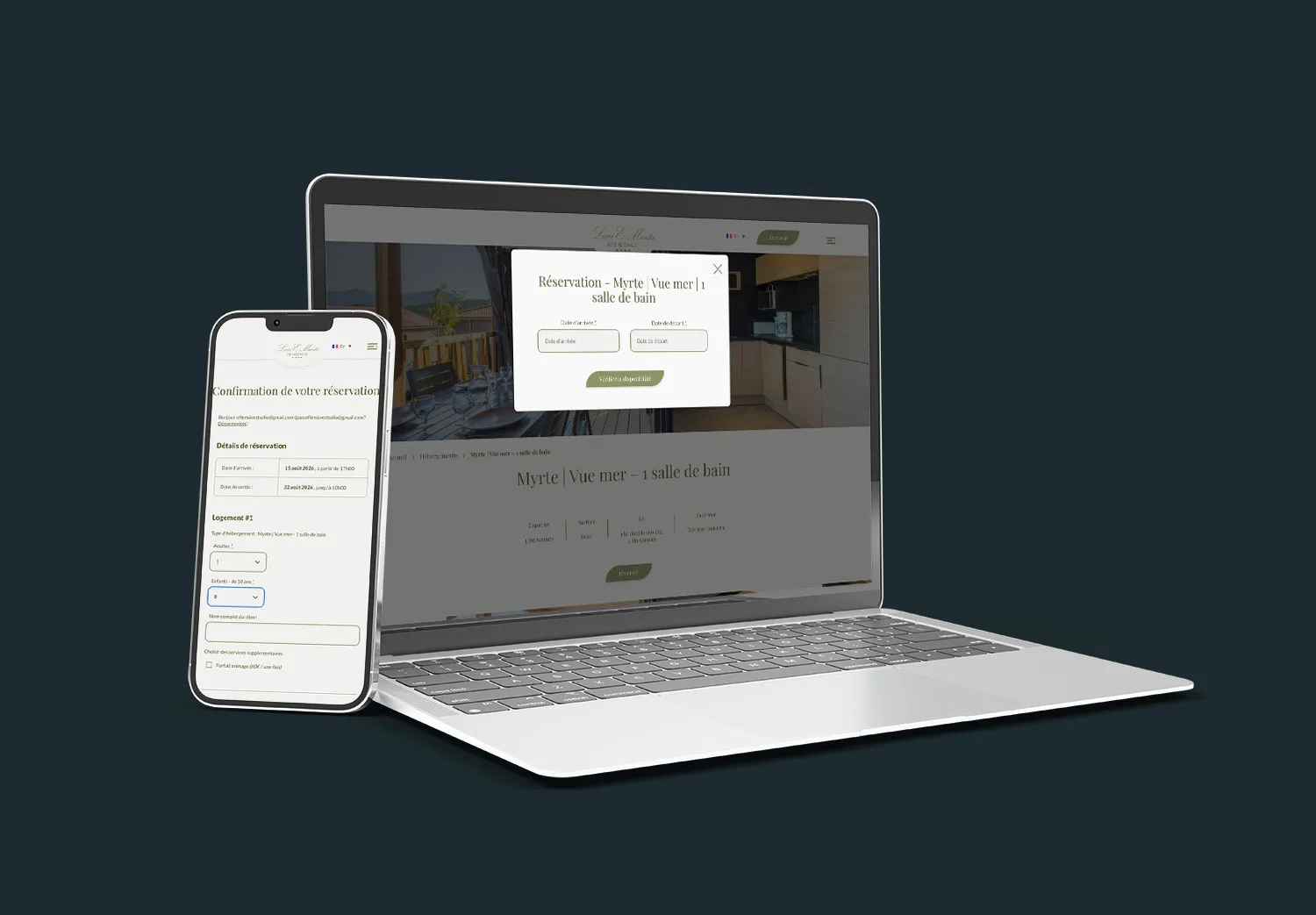 Résidence Lecci E Murta, Refonte de site & Plateforme de réservation, visuel 4