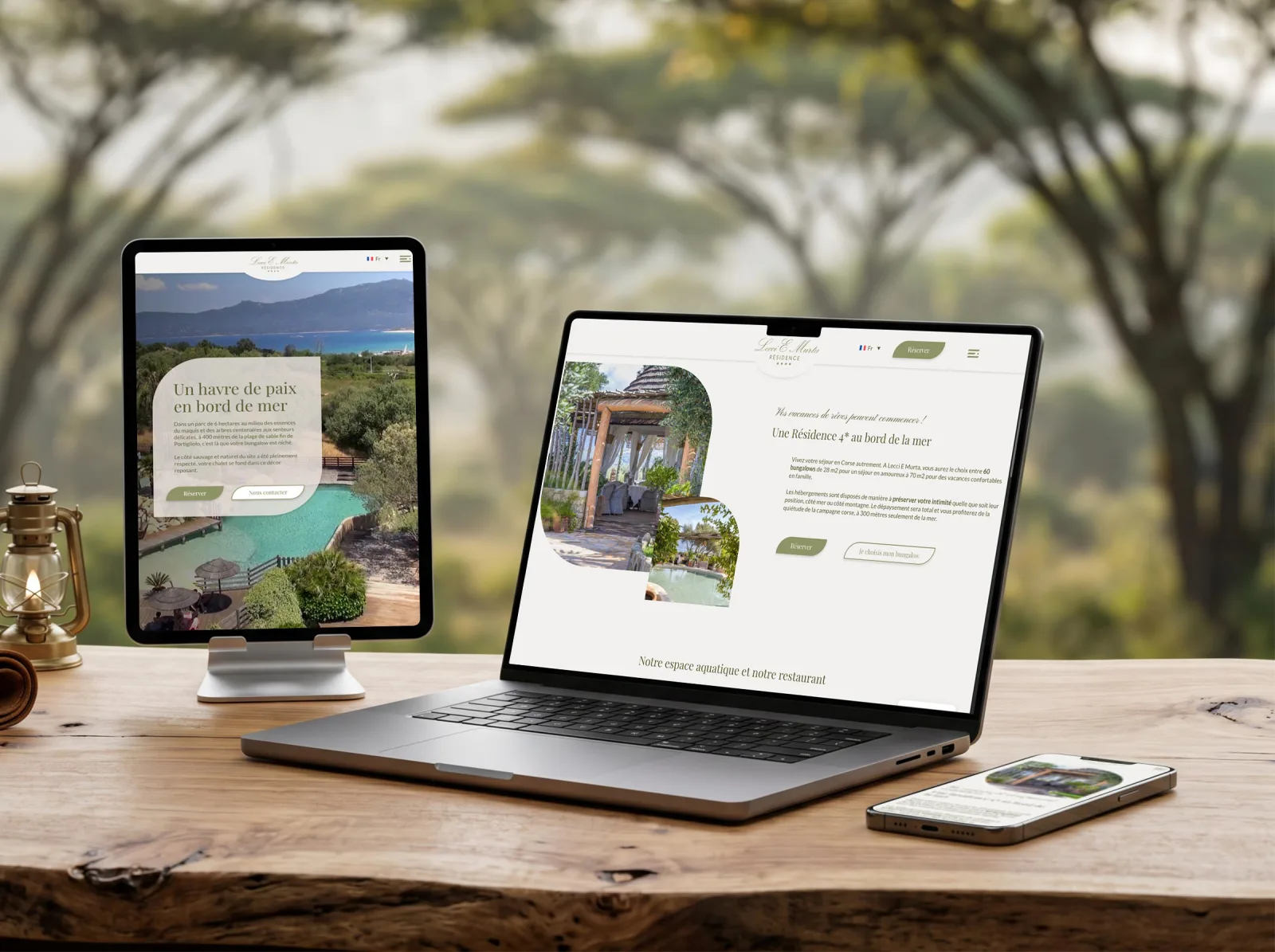 Résidence Lecci E Murta, Refonte de site & Plateforme de réservation