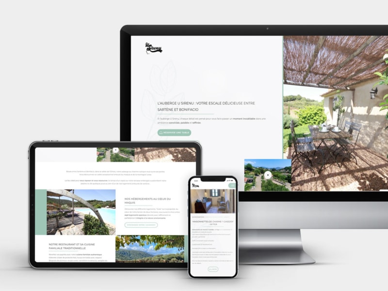 Création du site internet de U Sirenu, Auberge traditionelle en Corse