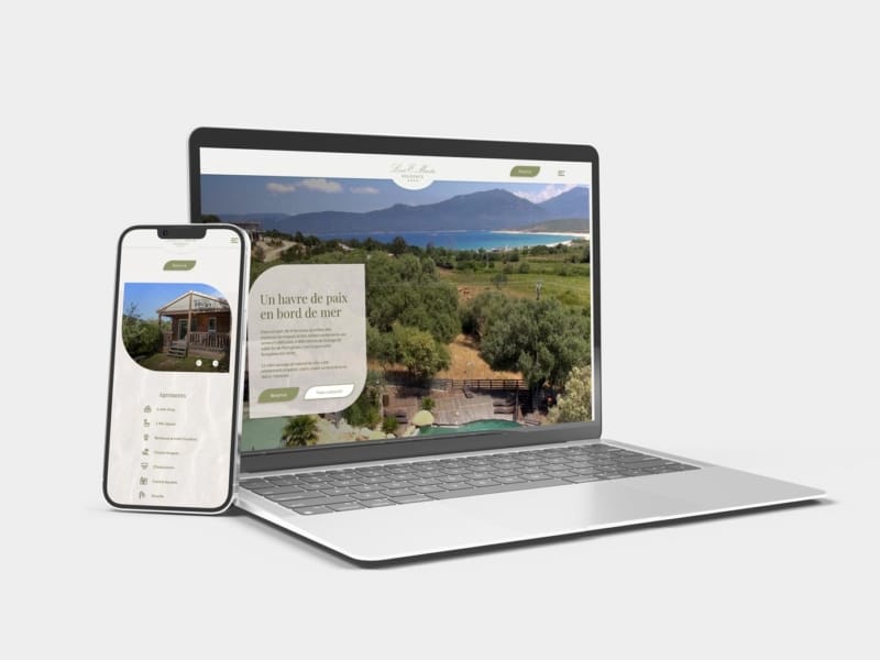 Création du site internet de Lecci E Murta, résidence de tourisme en Corse